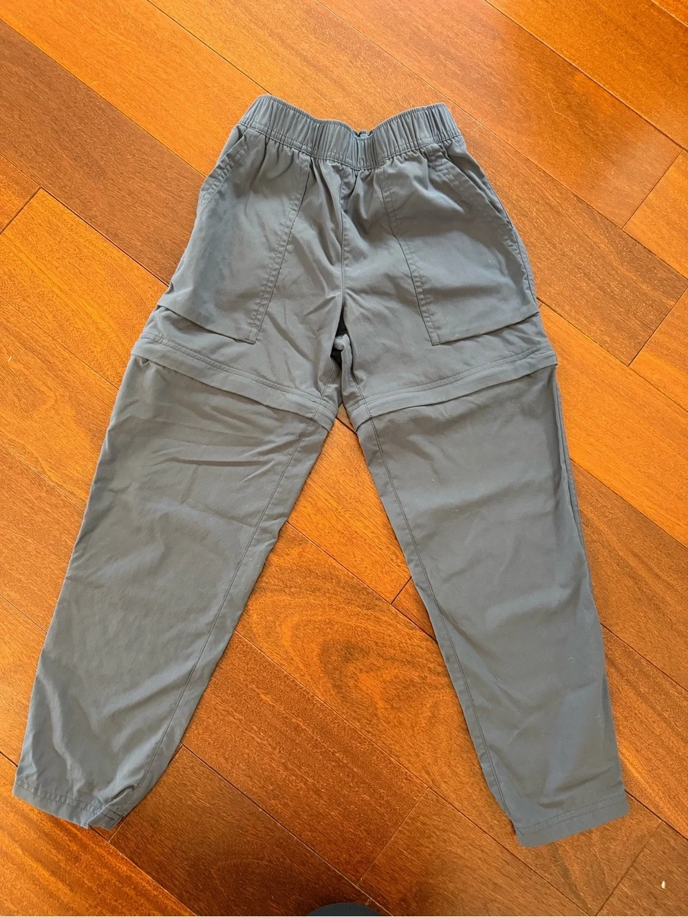 REI Kids Cargo Pants — Charcoal Gray Elastic Waist